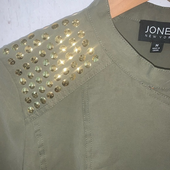 Jones New York gold embellished moto jacket - Picture 4 of 10